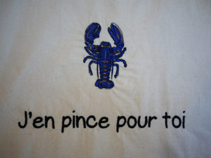 detail tote bag homard breton