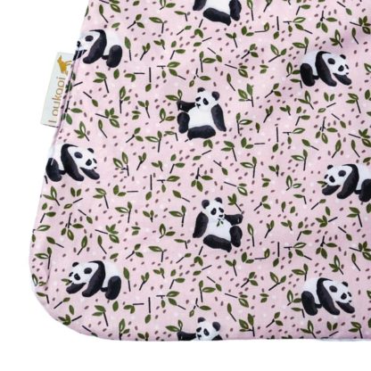 serviette enfant en coton enduit motif panda